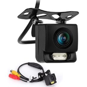Pyle Rear View Backup Camera for Car – Compact Reverse Cam with Distance Scale Lines,Night Vision, 170° Tilt-Adjustable Lens, IP67 Waterproof,12V RCA Video Output – Universal Fit for All Vehicle Types