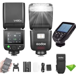 Godox V480 C V480-C TTL Flash لكاميرات Canon W/Xpro C Trigger ، GN50 1/8000 HSS ، وقت إعادة تدوير 1.7S ، 2.4 جرام لاسلكي ، ضوء النمذجة المدمجة ،