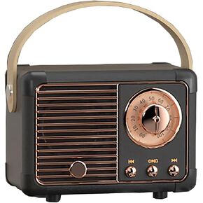 Speaker/subwoofer Portable Outdoor Desktop Retro Creative Mini Cute Home Wireless Smart Small Audio (Color : Brown)