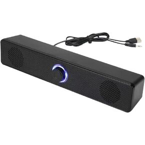 Soundbar Speakers, Computer Soundbar Speakers, Volume Boost Wireless Deep Bass Sound System for Projector Game Computer Tv Laptop Desktop