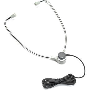 Transcription Headset for Philips Aluminum hinged-stetho Type for Transcriber Models 710, 720, 725 with 3.5MM Straight Plug Premium Quality Transcription Headset by Around The Office