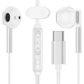 Pixel 9a, 9, Earbuds Wired Headphones for Google Pixel 9 Pro XL, Fold, 8, 8a, 8 Pro, 7, 7a, 7 Pro, USB C Earphones for 6, 6a, 6 Pro, 5, 4, 4 XL, with Microphone, Comfort Semi in Ear, HiFi Sound