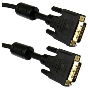(10 Pack DVI-D Dual Link Cable with Ferrite, Black, DVI-D Male, 5 Meter (16.5 Feet)
