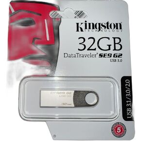 Kingston 32GB High-Speed USB 3.0 Mini-Thin Stainless Steel Dtse9g2 32GB USB Flash Drive , Iron