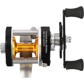 #25 بكرة Baitcasting بكرة ، بكرة تقليدية مضادة للعكس لسمك السلور مع مفتاح الصوت العملي ومقابض إيفا غير الانزلاق ، بكرة صيد الباستكان لسمك السلور ، سمك السلمون ، ثعبان البحر ، باس مخطط ، التونة