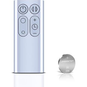 PZL New 965824-06 965824-07 Replacement Remote Control for Dyson Fan AM11 TP01 TP00 - with Battery, Without Magnetic Function, Silver