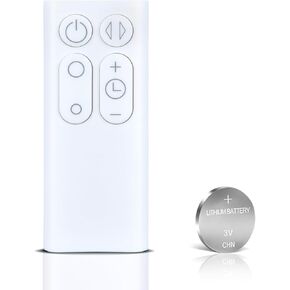 PZL ELELCAMPLE REMOTE CONTROL لـ DYSON FAN AM06 AM07 AM08 ، الجزء رقم 965824-01 965824-02-مع البطارية ، بدون وظيفة مغناطيسية ، أبيض