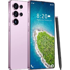 Huness I25 Ultra Unlocked Phone,Built in Pen The Phone,Cell Phone Battery 7000mAh 6.99" HD Screen,Android 14 12+512GB Smartphone,Dual SIM/5G/Face ID/Fingerprint Lock/GPS (Blue, 12+512)