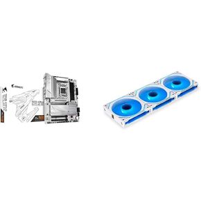 GIGABYTE B650 AORUS Elite AX ICE & Lian Li UNI FAN SL-INFINITY 120 RGB Triple Pack White with controller - UF-SLIN120-3W