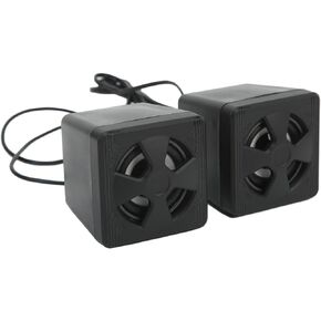 USB Computer Speakers, Laptop Desktop Stereo Speakers, 3.5mm Audio, Portable Mini Soundbar, RGB LED Lights, 2Wx2, Ideal for Home Office