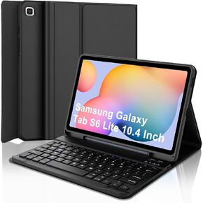 Backlit Keyboard Case for Samsung Galaxy Tab S6 Lite 10.4" 2024/2022/2020, Galaxy Tab S6 Lite SM-P620/P625/P610/P613/P615/P619 Cover Case Bluetooth Wireless Keyboard S Pen Holder,Lavender Purple
