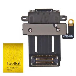 استبدال منفذ شحن موصل Dock لـ iPad Pro 11 (M4) 5th Gen A2836 A2837 A3006 2024 Carging Port Cable Cable (Black)