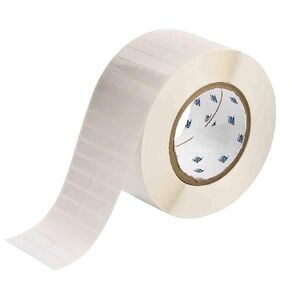 Brady THT-29-423-10 1.25" Width x 0.375" Height, B-423 Permanent Polyester, Gloss Finish White Thermal Transfer Printable Label (10000 per Roll)