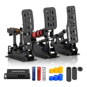 SIMSONN PRO X Ultra Pedals Sim Racing Pedals PC Racing Simulator Pedals Pressure Sensor Load Cell HE Hydraulic Pedals (PRO X U-P3-H3)