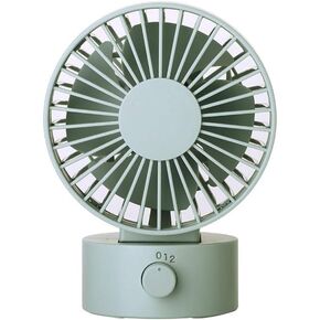 Shaking Head USB Desktop Fan Mini Desktop Desk Small Fan Office Student Silent Small Electric Fan-Gray Blue