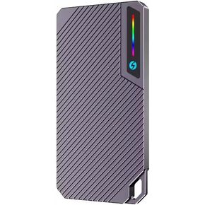 JMT M.2 RGB SSD Enclosure 10Gbps Master Control 9210B Compatible with NVME SATA M.2 2280 M-Key B+M Key SSD (-007)