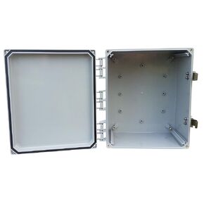 Mier Products 12x10x4 Polycarbonate Air/Dust/الماء محكم ، مقاوم للصدأ ، NEMA 4X ، حاوية غير معدنية ، مصنوعة في الولايات المتحدة الأمريكية