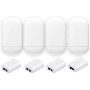 NanoStation AC loco NS-5ACL-US Loco5ac 5GHz 802.11ac airMAX CPE Radio 450Mbps Wireless Access Point (4-Pack) with PoE POE-24-7W-G Included (4-Pack)