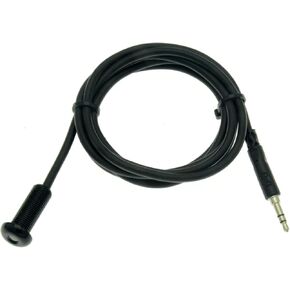 ML1-HS Security Camera Microphone with 6ft 3.5mm Cable. Panel Mount, Weather and Tamper Resistant, Omni-Directional Microphone for PoE IP Surveillance Cameras, CCTV