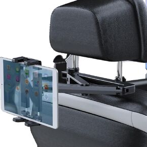 Tablet Holder for Car Headrest Adjustable, Upgrade iPad Holder for Car Back Seat, Fits iPad Galaxy Fire 4.7-12.9" Devices, Triangular Stability Tablet Phone Mount Car Accessories Road Trip Essentials