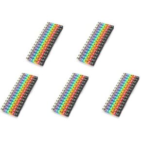750pcs علامة كابل ملونة بلاستيك سهلة التعرف ، مقطع على التصميم ، علامة الكابلات المشفرة بالألوان ، إصلاح الكابلات
