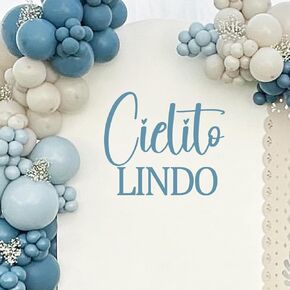 Blue Cielito Lindo Vinyl Decal for Arch Backdrop, Cielito Lindo Party Decoration Baby Shower Stickers, Mexican Talavera Wedding/Birthday Party Vinyl Decal
