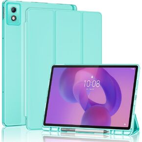 ProCase Smart Case for Lenovo Idea Tab Pro 12.7" 2025 with Pen Holder, Slim Stand Tri-Fold Protective Tablet Cover Translucent Back Case Support Auto Wake/Sleep -Navy