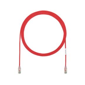 Panduit UTP28SP8RD Cat6 28awg UTP Copper Network Patch Cable, 8 Ft Red