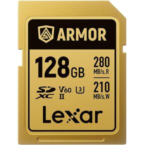 Lexar Professional Armor Gold 128GB UHS-II V60 SDXC Memory Card