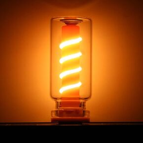 Lights by Night, Spiral Mini LED Bulb Lamp, Plug-in, Ideal for Bedroom, Nursery, Car USB Atmosphere Light, Multi-Color (Warm White)