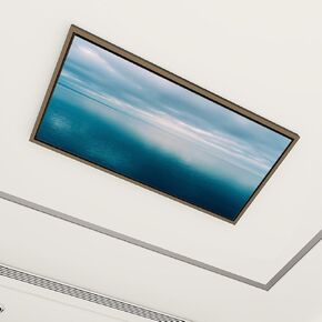 6 Pack Fluorescent Light Covers for Ceiling Lights sun spanish border Portugal Canela Huelva Decorative Magnetic Fluorescent Light Filters for Classroom Office Home 4x2 ft