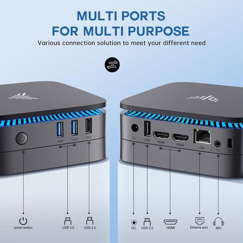 KAMRUI Mini PC Computer, Intel Processor N97 (up to 3.6 GHz), 16GB DDR4 RAM 256GB M.2 SSD, Mini Desktop Computer Support Dual 4K, WiFi, Bluetooth, Ethernet, HTPC for Business, Education, Home in Saudi Arabia