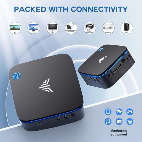 KAMRUI Mini PC Computer, Intel Processor N97 (up to 3.6 GHz), 16GB DDR4 RAM 256GB M.2 SSD, Mini Desktop Computer Support Dual 4K, WiFi, Bluetooth, Ethernet, HTPC for Business, Education, Home in Saudi Arabia