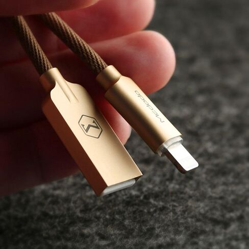 Mcdodo Smart LED 6FT/1.8M Auto Disconnect iPhone Nylon Braided Sync Charge USB Data Cable Compatible Phone 14/13/12/11 Pro max in Saudi Arabia