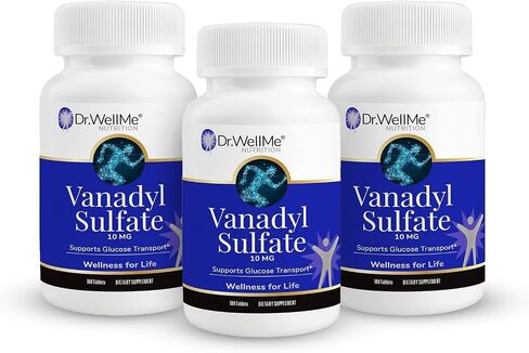 Dr.WellMe Nutrition Vanadyl Sulfate Supplement 10 mg, Maintains Healthy Blood Sugar Level, 100 Tablets in Saudi Arabia