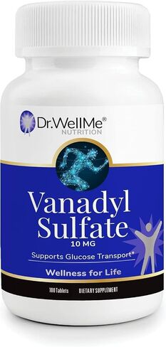 Dr.WellMe Nutrition Vanadyl Sulfate Supplement 10 mg, Maintains Healthy Blood Sugar Level, 100 Tablets in Saudi Arabia