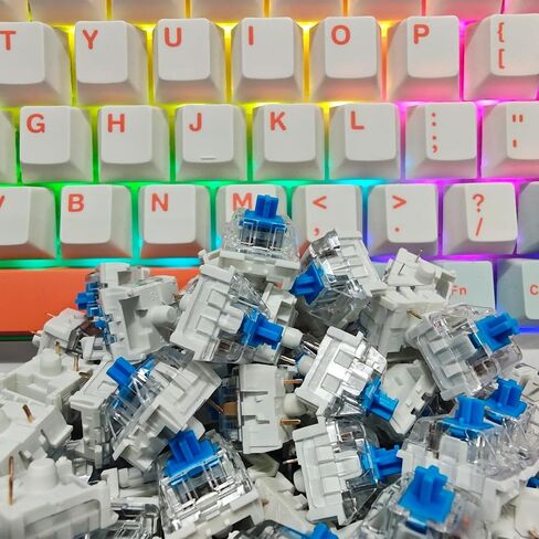مفاتيح مفاتيح ألعاب ميكانيكية ، 3 Pin 50GF RGB SMT Clicky Switch ، مفتاح مقاوم للتربة ومفتاح مقاوم للماء (أزرق ، 72 ٪) in Kuwait