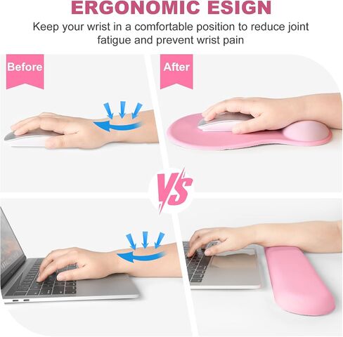 4-in-1 لوحة فأر كبيرة للألعاب ، لوحة راحة معصم لوحة المفاتيح ومجموعة Mousepad ، وسادة المكتب المكتبية الموسعة لمقاومة المياه لفتاة لعبة Decord Decord Decor in Kuwait