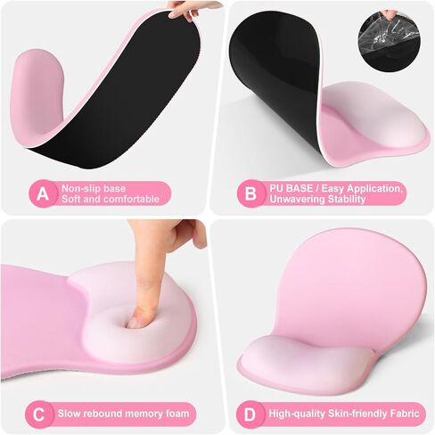 4-in-1 لوحة فأر كبيرة للألعاب ، لوحة راحة معصم لوحة المفاتيح ومجموعة Mousepad ، وسادة المكتب المكتبية الموسعة لمقاومة المياه لفتاة لعبة Decord Decord Decor in Kuwait