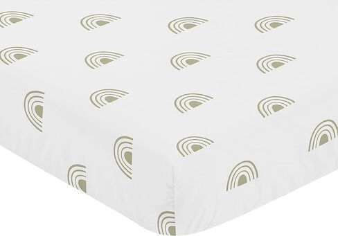 Sweet Jojo Designs White and Black Boho Rainbow Boy or Girl Fitted Crib Sheet Baby or Toddler Bed Nursery - Black and White Bohemian Celestial Sky Outdoors Nature Gender Neutral in Saudi Arabia