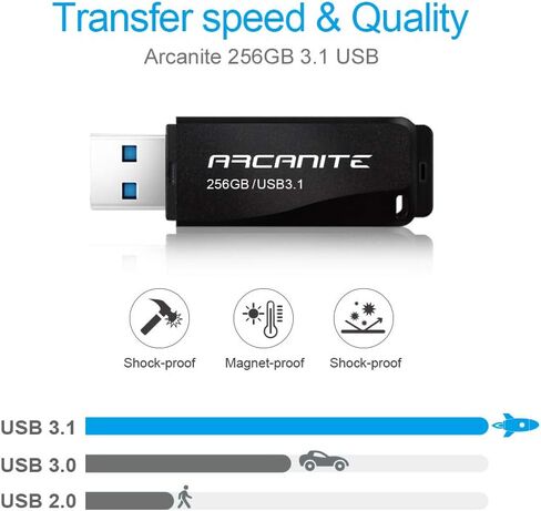 256GB USB 3.1 Flash Drive - Optimal Read speeds up to 400 MB/s, Write speeds up to 100 MB/s (AK58256G) in Saudi Arabia