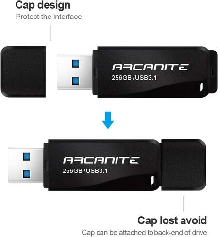 256GB USB 3.1 Flash Drive - Optimal Read speeds up to 400 MB/s, Write speeds up to 100 MB/s (AK58256G) in Saudi Arabia