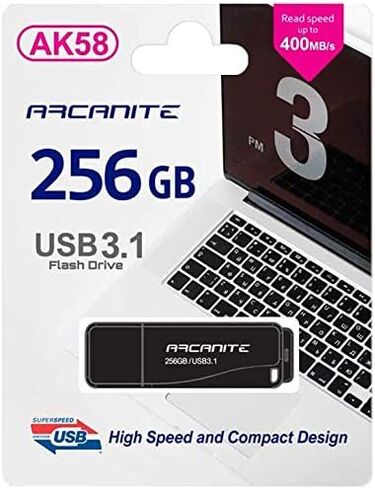 256GB USB 3.1 Flash Drive - Optimal Read speeds up to 400 MB/s, Write speeds up to 100 MB/s (AK58256G) in Saudi Arabia