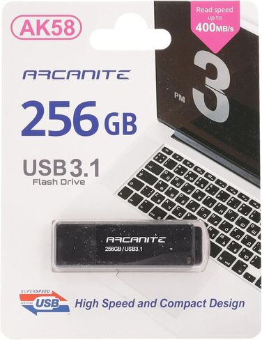 256GB USB 3.1 Flash Drive - Optimal Read speeds up to 400 MB/s, Write speeds up to 100 MB/s (AK58256G) in Saudi Arabia