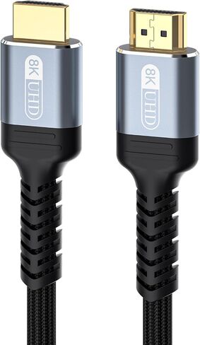 8K الألياف الألياف النشطة HDMI 2.1 كابل ، 48GPBS عالي السرعة كابل HDMI الألياف الطويلة ، 8K@60Hz 4K@120HZ 2K@240HZ Dynamic HDR EARC ، ل RTX4080/4090/3080/3090 المنزل والاستخدام التجاري (1 ، 6.6FEET) in Saudi Arabia