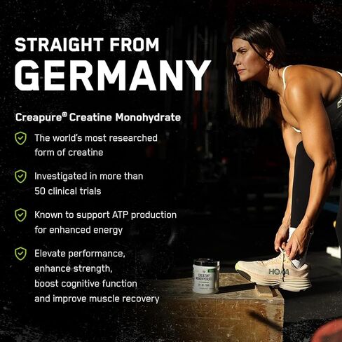 SteelFit Pure Steel Creapure - Pure German Creatine Monohydrate Powder - 100 Servings, 500 Grams - for Athletes, Bodybuilders, and Fitness Enthusiasts - Unflavored, Gluten Free, Vegan in Kuwait