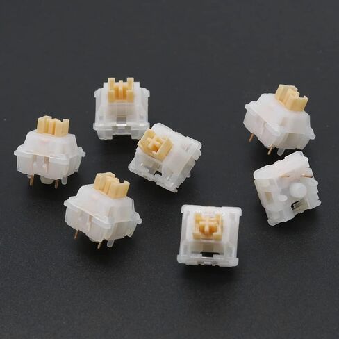 Outemu Jade Switch, Linear/Clicky/Silent Tactile Lubed RGB 5Pin MX Switch for Mechanical Keyboard (Color : Silent Yellow Jade, Size : 70Pcs) in Kuwait