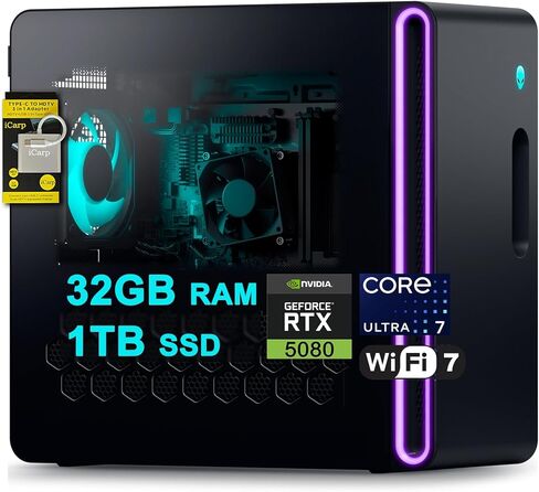 Dell Alienware Aurora ACT1250 Gaming Desktop Intel 20-Core Ultra 7 Series 2 265F (تصل إلى 13 قمم) in Saudi Arabia