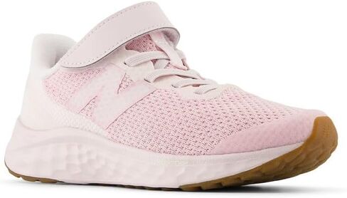 حذاء جري New Balance Fresh Foam Arishi V4 بنجي مع حزام علوي، أسود/أزرق عقيقي/برتقالي حارق، مقاس 2.5 × عرض أمريكي للجنسين للأطفال الصغار in Saudi Arabia