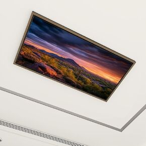 6 Pack Fluorescent Light Covers for Ceiling Lights Large green wheat field rolling hills sunset Decorative Magnetic Fluorescent Light Filters for Classroom Office Home 4x2 ft